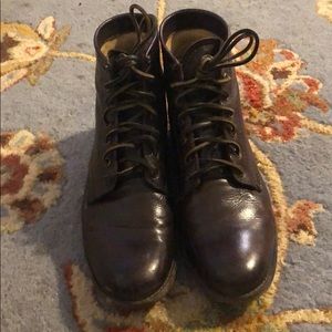 Brown high top boots